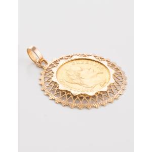 Napoleon III Gold Coin Medal Pendant
