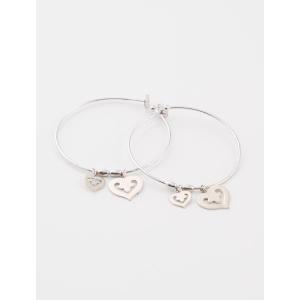 Oj Perrin White Gold Heart Hoop Earrings