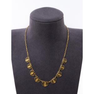 Antique Yellow Gold Drapery Necklace