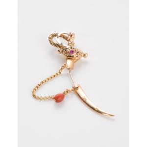 Gold Sabre Brooch Pin