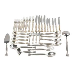 Hermes, Moisson Ménagère Silver Plated 96 Pieces. 