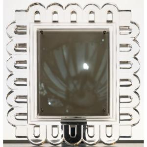 Circa 1950, Lalique Crystal, Frame Decorated With Scrolls.