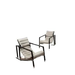 Eileen Gray & Ecart International (publisher) Pair Of “transat” Armchairs, Original Model Cre