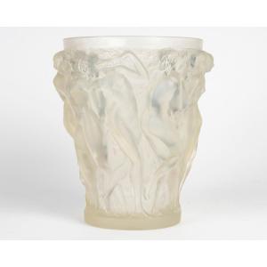 René Lalique - “bacchantes” Vase In Opalescent Glass
