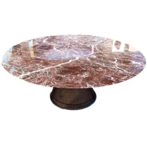Knoll éditions & Platner, Round Table ø 180 Cm Ruby Red Marble