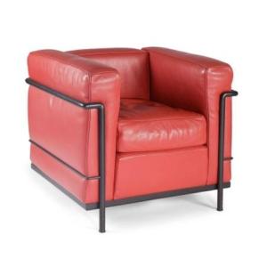 Le Corbusier & Pierre Jeanneret – “lc2” Armchair, Red Leather