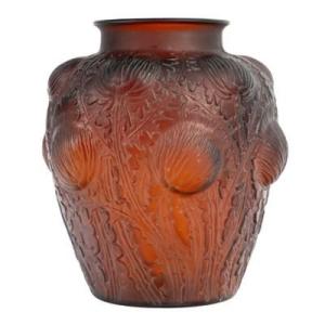 1926 – René Lalique – Domrémy Vase, Amber-red Tinted