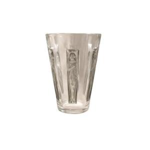 1912 René Lalique – “six Figurines” Goblet Vase White Glass With Grey Patina