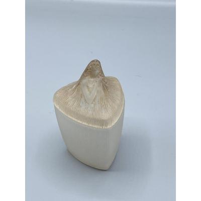 RenÉ Lalique : Coty, Pour Coty, 1912 Pot Triangulaire à Onguent"