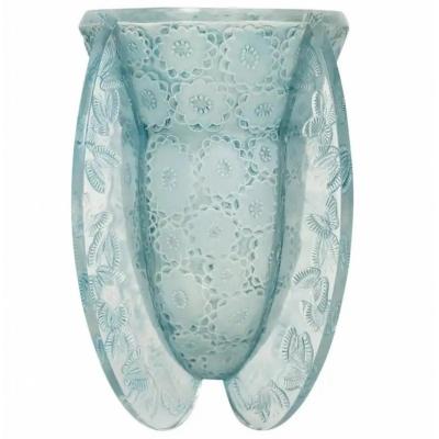 René Lalique Vase Papillons Bleu/vert - 1936