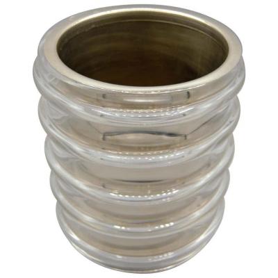 Ice Bucket In Glass And Metal, France Circa 1970