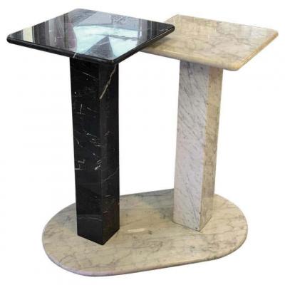 Black And White Marble Bolster