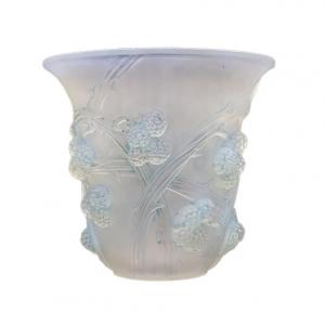 Rene Lalique. Opalescent White Vase