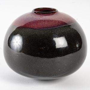 René Ben Lisa - Enamelled Stoneware Vase. Cooking Wood Oven. 70s-80s