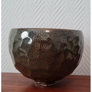 Matthieu Robert - Faceted Stoneware Cup Covered With Oil Drops