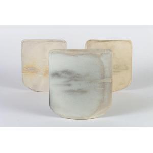 Val Barry - 3 Ceramic "landscape" Vases. Circa 1970-80