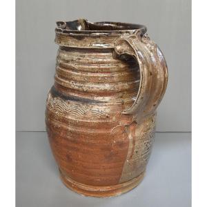 Michel Gardelle - Large Wood-fired Stoneware Pitcher. 1970s