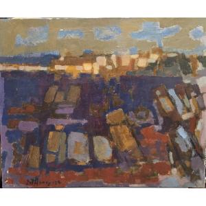 Jean-paul Dethorey - Oil On Canvas, 1958