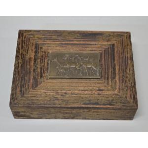 François Thénot - Wooden And Bronze Box Circa 1920-30