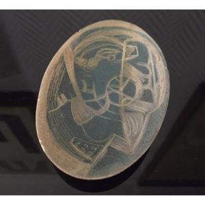 Manit Ozère - Ceramic Bowl With Engraved Abstract Decoration
