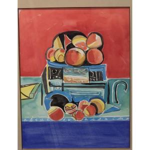 André Vaillant - Still Life, Watercolor