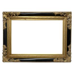 Black And Gold Frame With Flowered Corners — 59.5 X 89.5 Cm — Ref. 2200