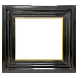 Cadre En Bois Mouluré Et Vue Dorée XIXe — 53 X 59.5 Cm — Ref. 2272