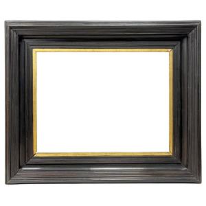 19th Century Blackened Wooden Frame With Molding And Gilded View — 47.3 X 61.4 Cm — Ref 2503