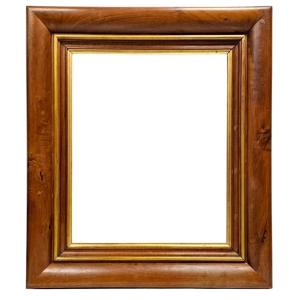 19th Century Molded Walnut Frame With Gilded Fillet — 57.5 X 48.7 Cm — Ref. 3119 (pair 3120)