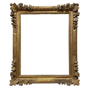 18th-century Frame With Floral Corners — 82.5 X 48.5 Cm — Ref. Pc0278m2