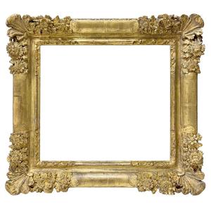 Louis XIV Period Frame With Floral Corners — 35.8 X 39.2 Cm — Ref. Pc0366m2 (pair Pc0367m2)