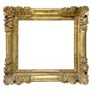 Louis XIV Period Frame With Floral Corners — 35.8 X 39.2 Cm — Ref. Pc0367m2 (pair Pc0366m2)