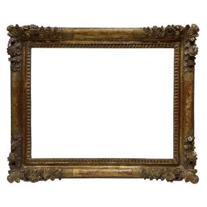 Louis XIV Period Frame With Floral Corners — 57.5 X 73.5 Cm — Ref. Pc0392m2