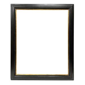 Blackened Wood Frame With Gilt Front View, 19th Century — 78 X 62 Cm — Ref. Pc0404m2