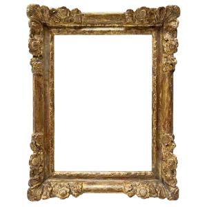 Louis XIV Period Frame With Floral Corners — 26.10 X 19.30 Cm — Ref. Pc0458m2