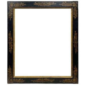 Blackened Frame With 19th Century Foliage - 70.7 X 58.8 Cm - Ref. Pc0615m2
