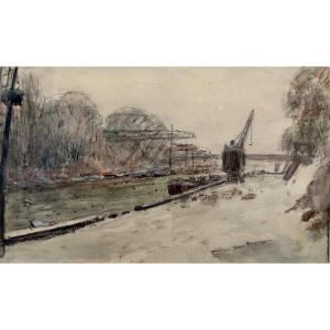 Drawing - Quai De Clichy 1942 - Charles Betout