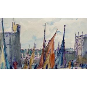 Drawing - La Rochelle Port Circa 30 - Charles Betout