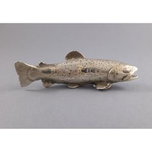 Sterling Silver Fish Salt Shaker