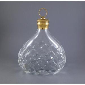 Puiforcat - Glass And Sterling Silver Gilt Jugs
