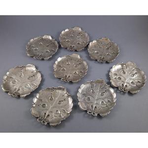 8 Art Nouveau Cups In Sterling Silver
