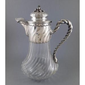 Ewer In Crystal And Sterling Silver