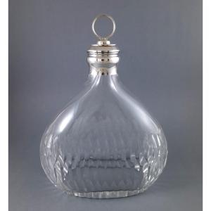 Glass And Sterling Silver Carafe 