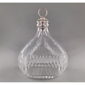 Glass And Sterling Silver Decanter