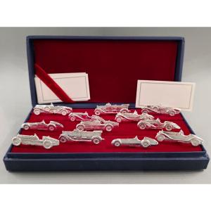 12 Alfa Romeo Sterling Silver Place Card Holders