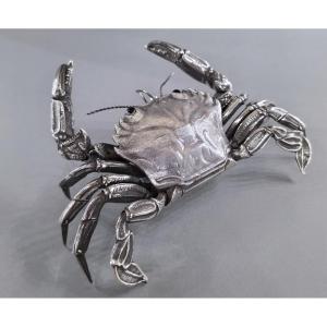 Articulated Crab In Sterling Silver