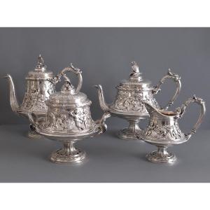 Christofle - Silver-plated Tea And Coffee Service 19th Century