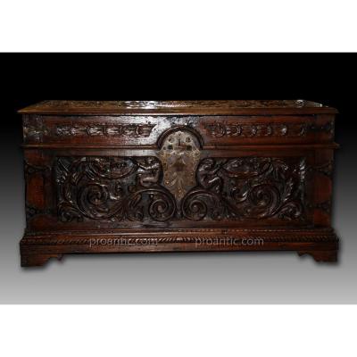 Large Chestnut Chest Cabinet 17th Century