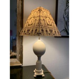 Ivory And Ostrich Egg Lamp