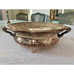 Silver Metal Dish Warmer